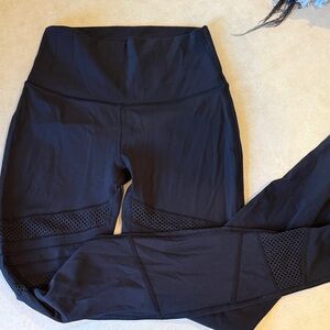 lululemon athletica Black High-Rise Mesh Detail Leggings